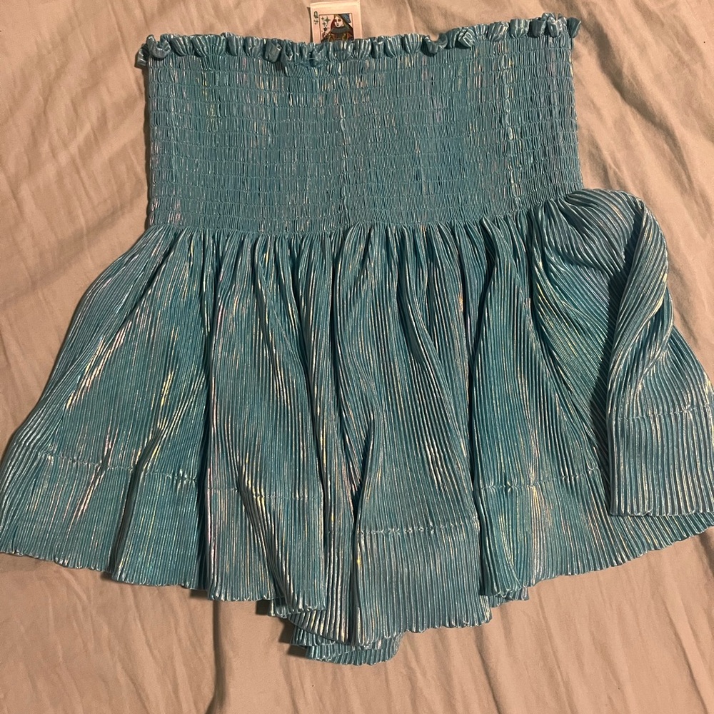 Queen of hearts blue sparkly shorts
